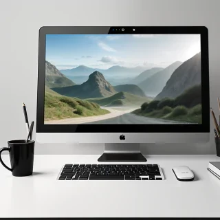 computer screen mockup