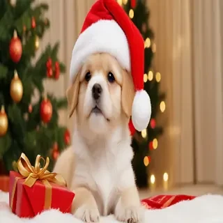 christmas wallpaper dogs