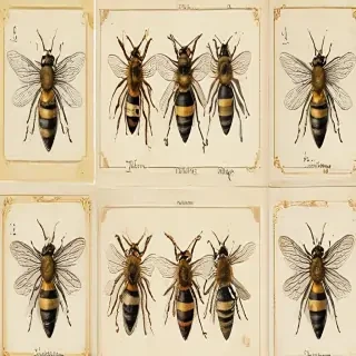 free vintage bee printables