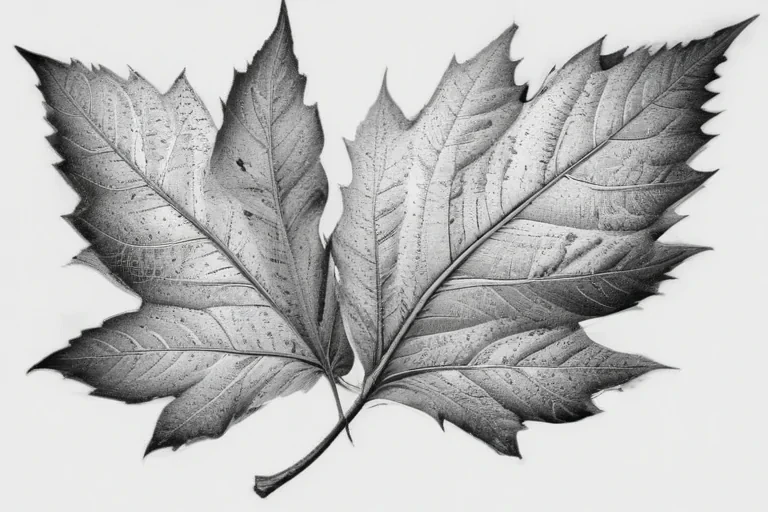 clipart leaf black and white