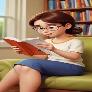 reading cartoon