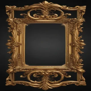gold frame transparent background