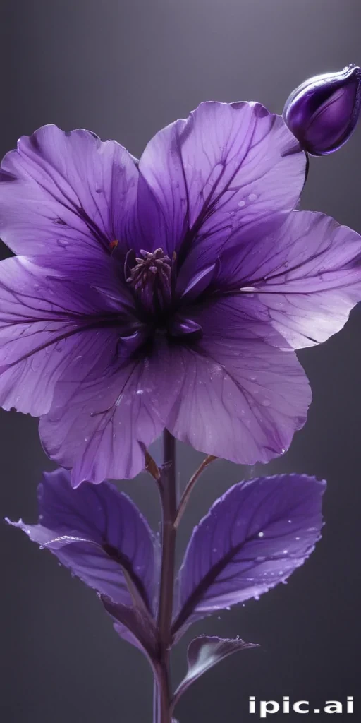 transparent purple flower