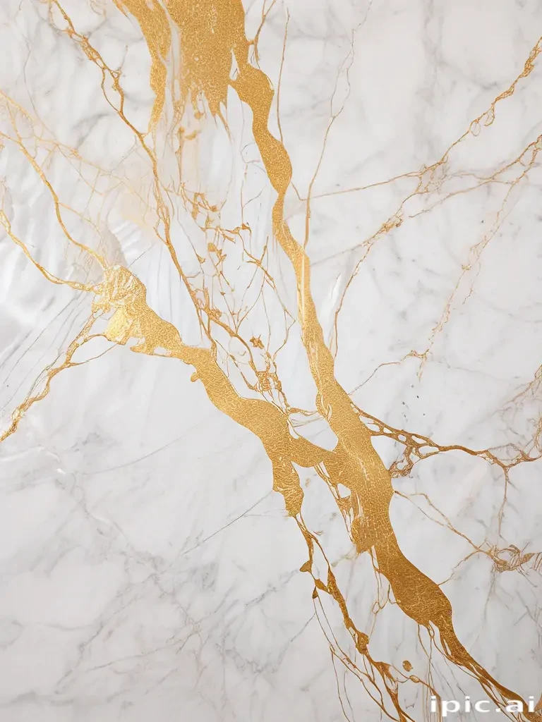 white and gold marble background