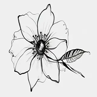 transparent flower outline