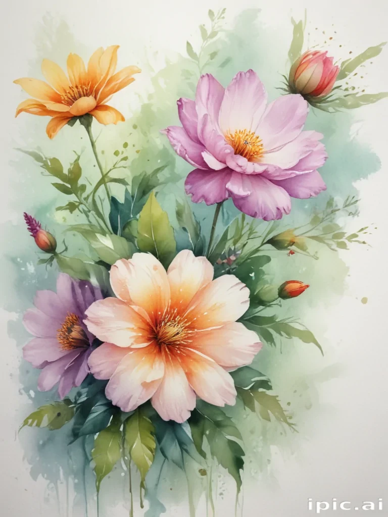 watercolor flower background