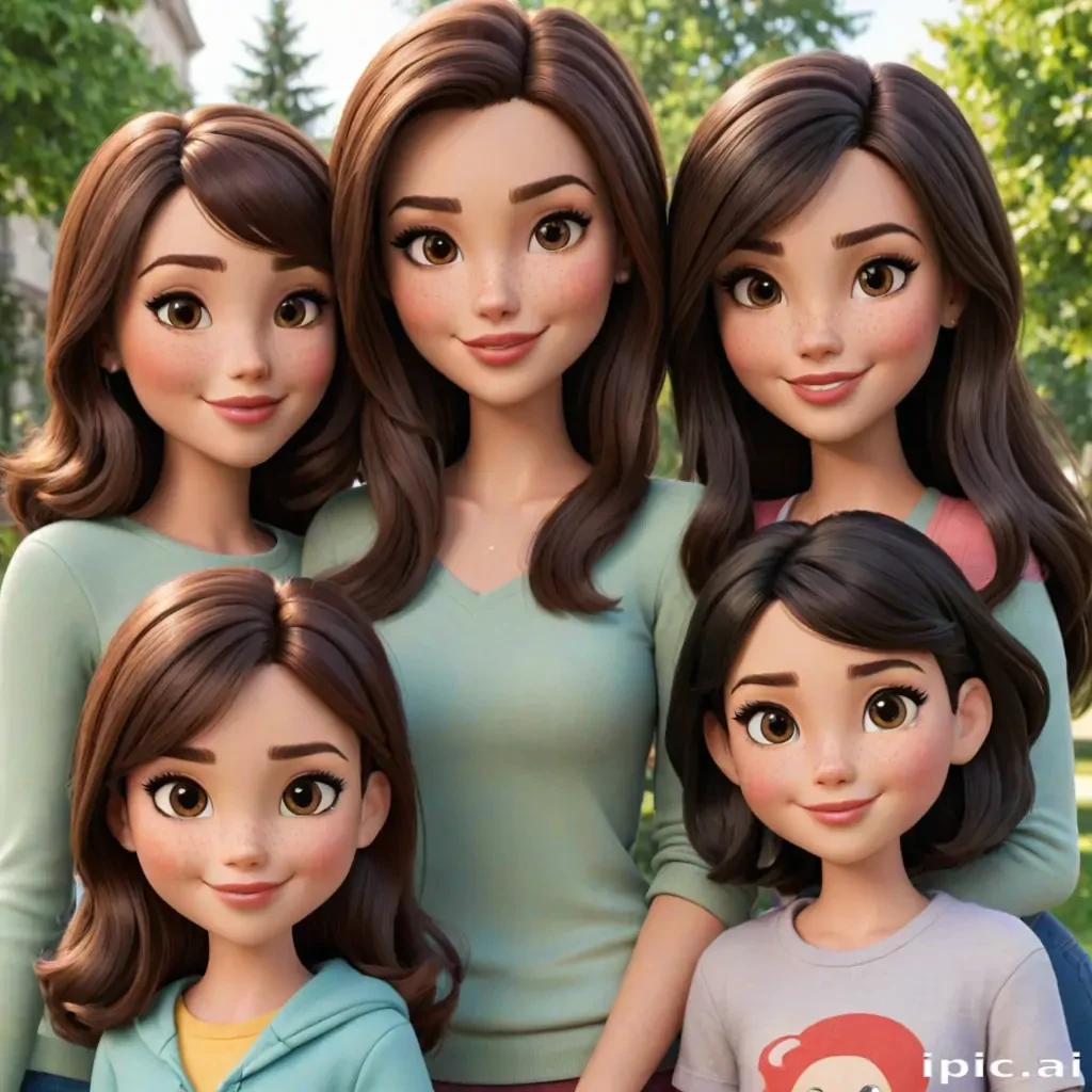 brunette cartoon characters