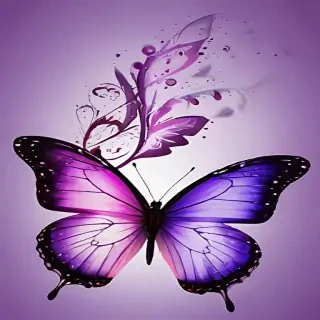 purple butterfly clipart