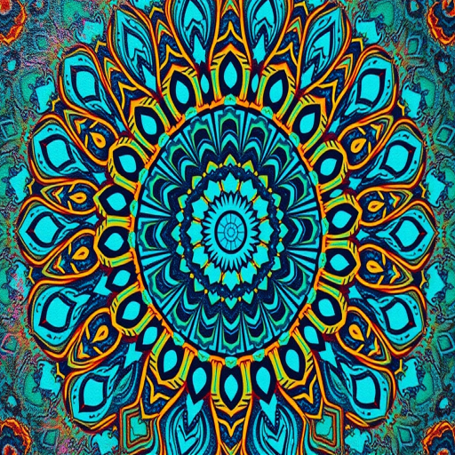 create a vibrant textured background featuring intricate mandala patterns in shades of turquoise and blue, captured with a Canon EOS R5, 50mm lens, f/2.8 aperture, ISO 100, natural lighting for enhanced color saturation and detail.