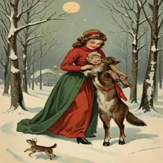 vintage christmas illustration