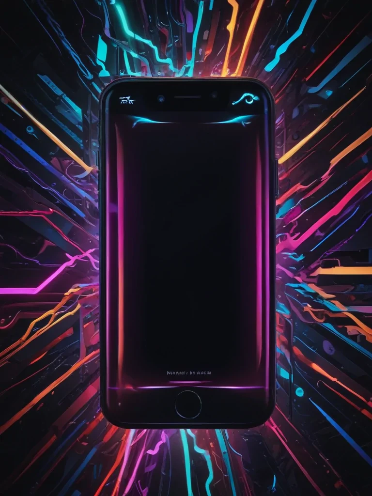 iphone neon wallpaper