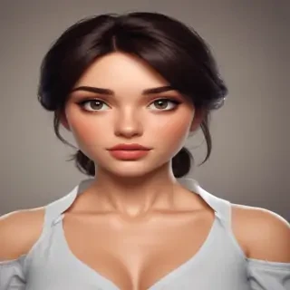 brunette cartoon character