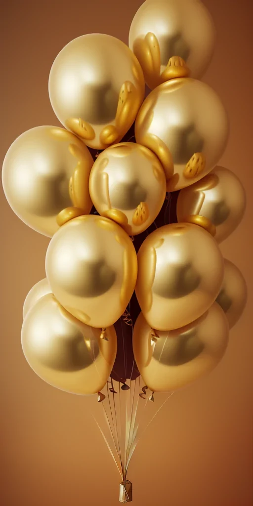 gold balloons transparent background
