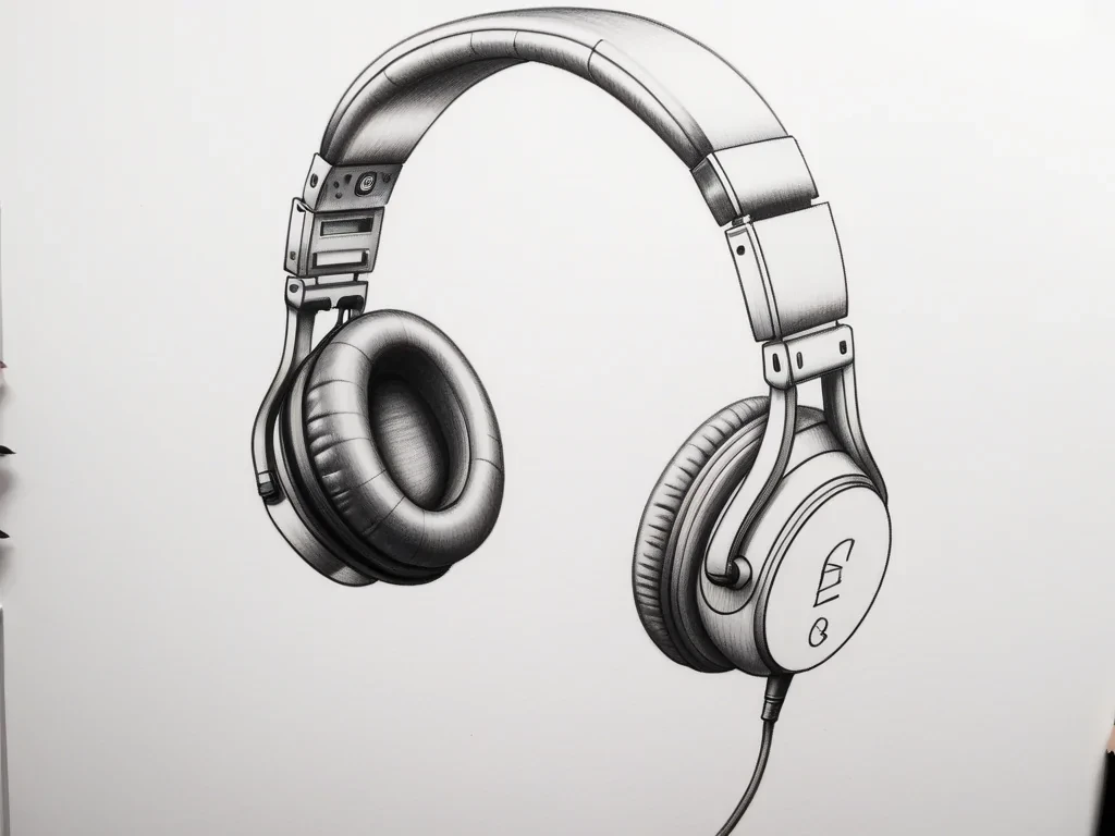 headphones drawing