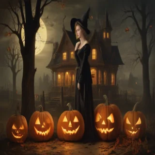 public domain vintage halloween art