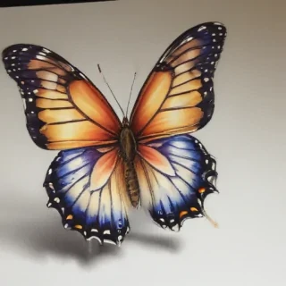 butterfly drawign