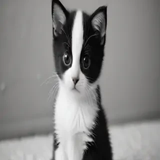 cute black and white
