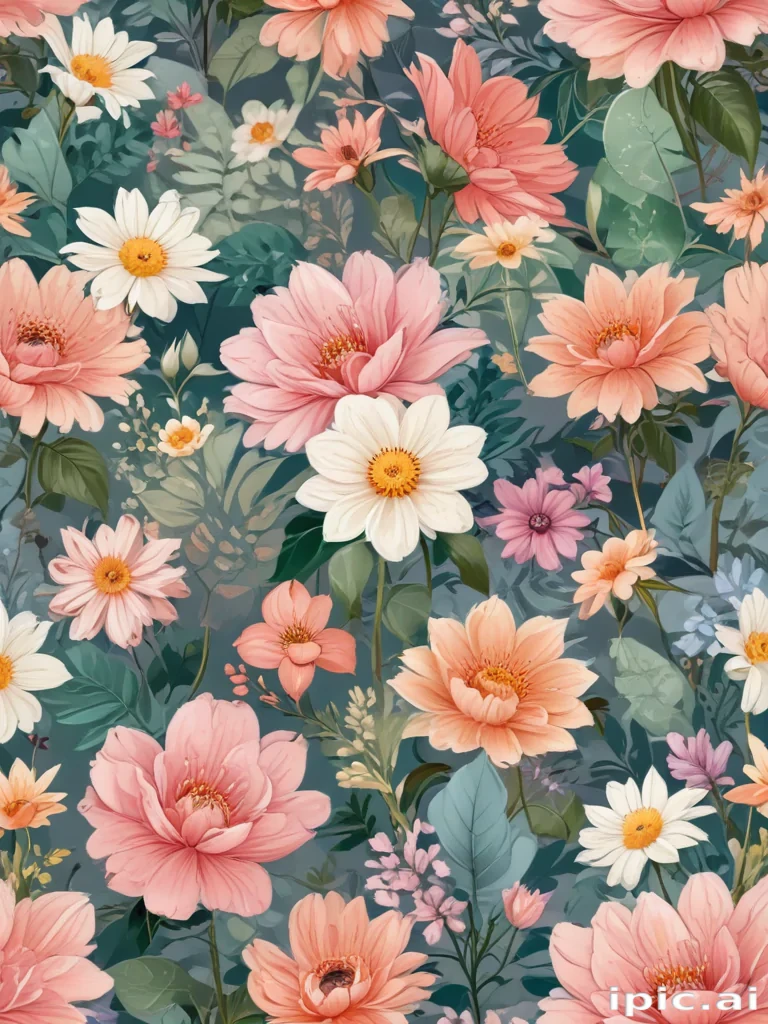 cartoon flowers aesthetic