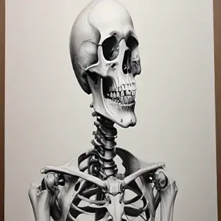 creative skeleton drawing art