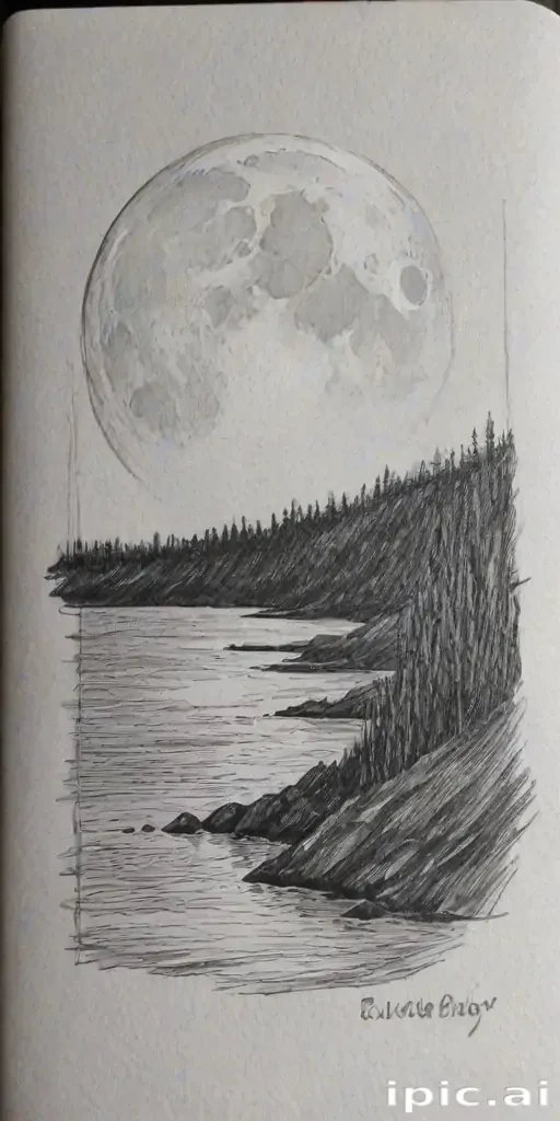 moon sketch