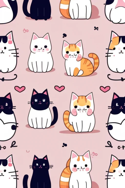 kawaii cats wallpaper