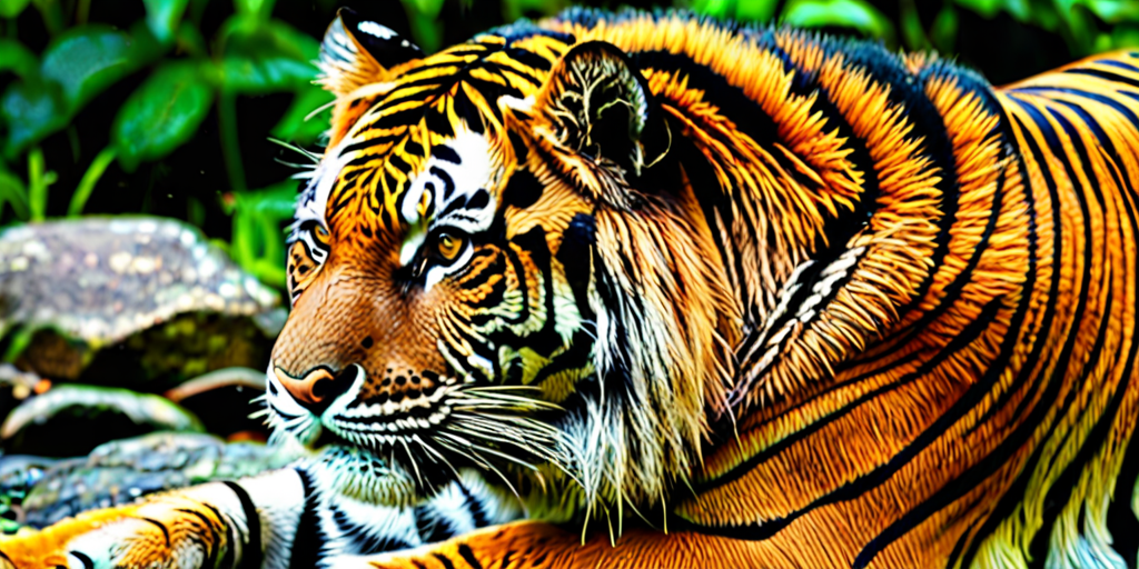 different color tiger