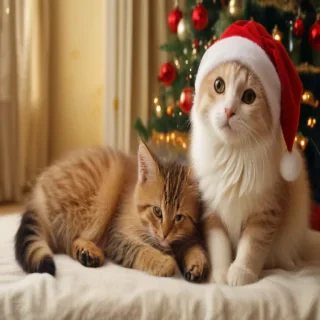 christmas images cats