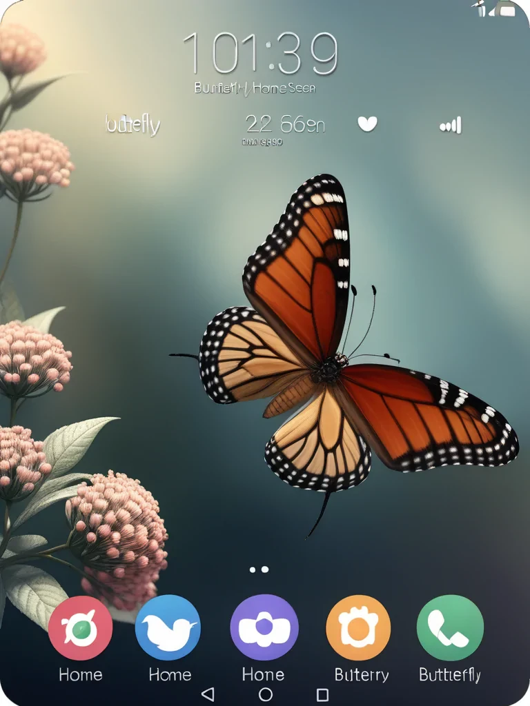 butterfly home screen