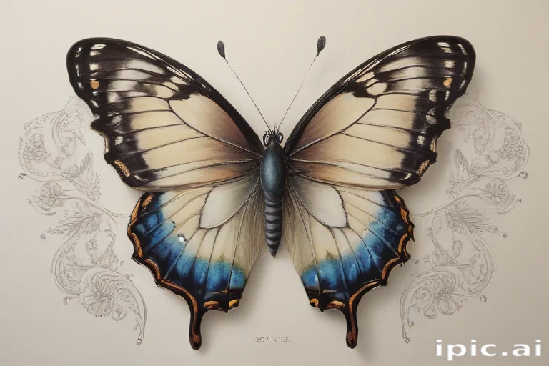 drawing butterflies