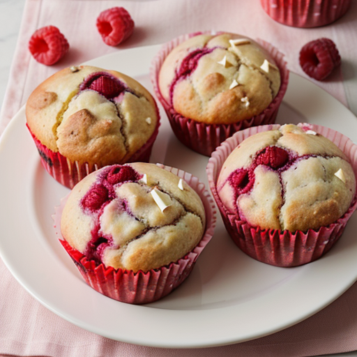 raspberry and white chocolate muffins