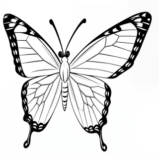outline of butterfly