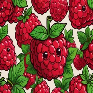 cartoon raspberry