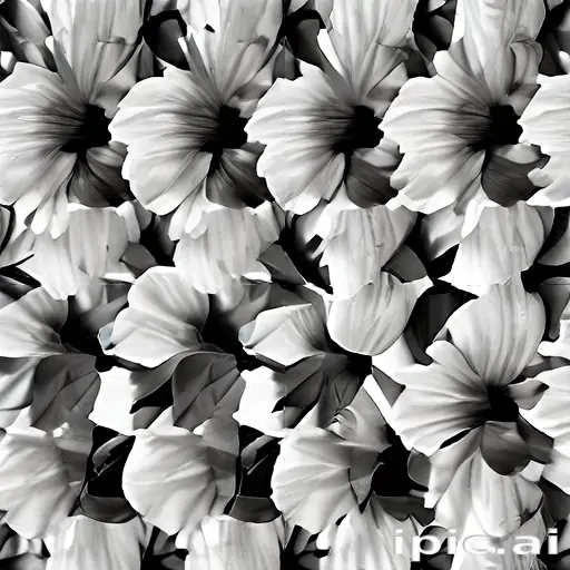 black and white flower background