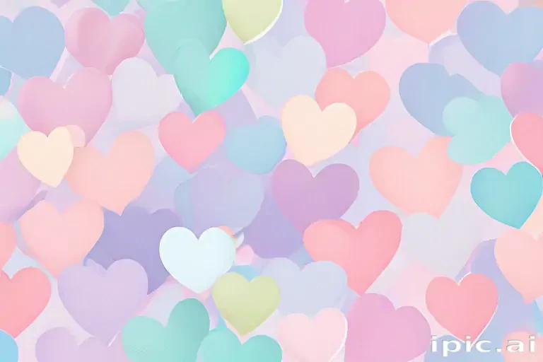 pastel heart background