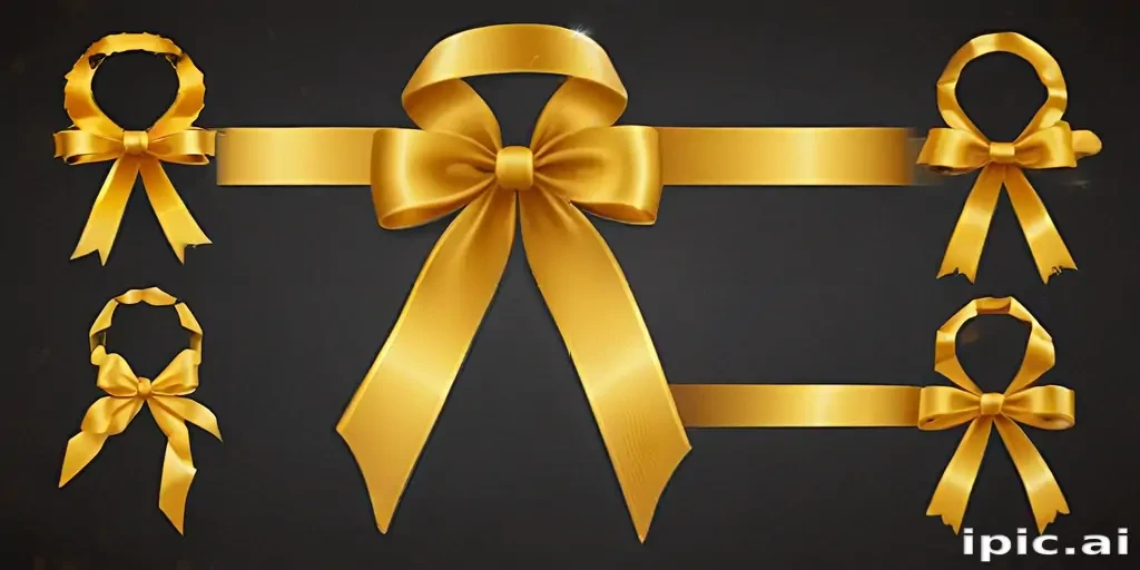 gold ribbon clipart