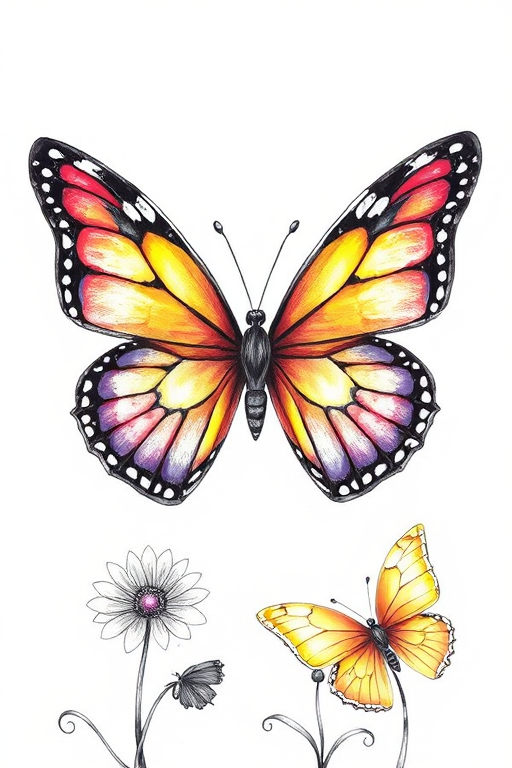 butterfly images drawing