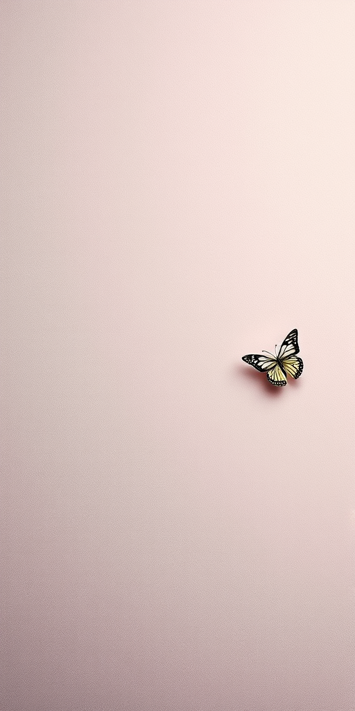 Create a soft, textured background with a delicate butterfly illustration in the corner using a Canon EOS 5D Mark IV with a 50mm f/1.4 lens, aperture set to f/2.8, ISO 100, and a shallow depth of field for enhanced image quality.