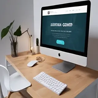 computer website mockup
