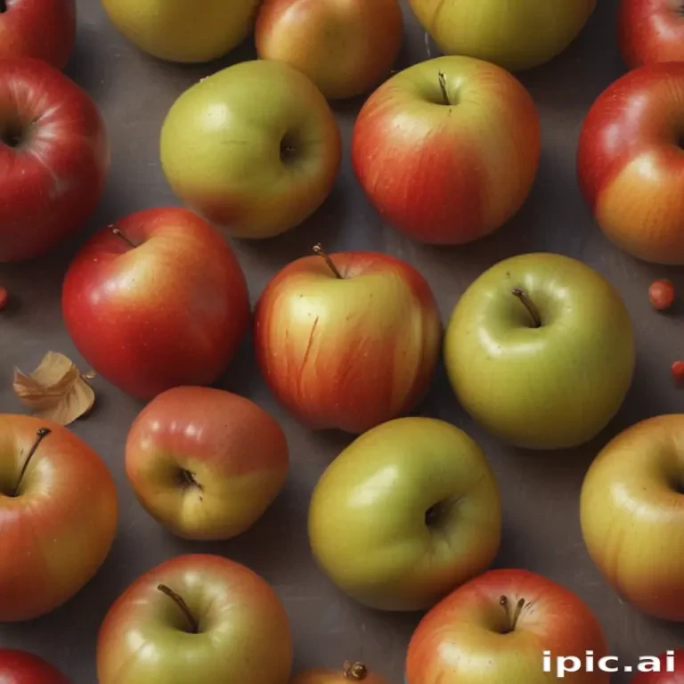 drawn apples