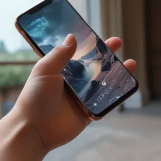phone with hand