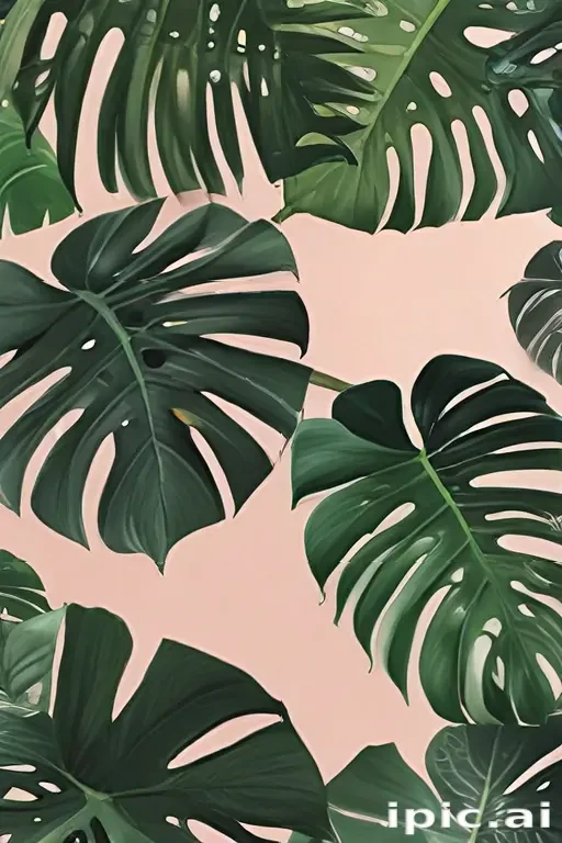 aesthetic monstera wallpaper