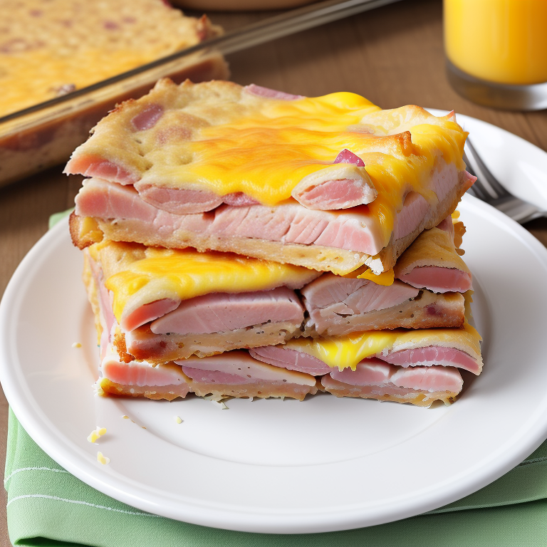 breakfast bars ham and cheese