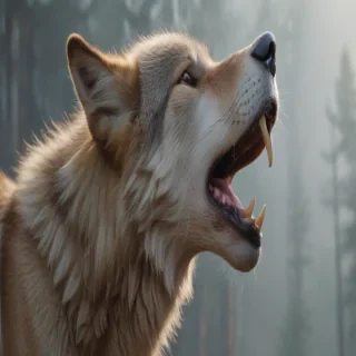 wolf howling png