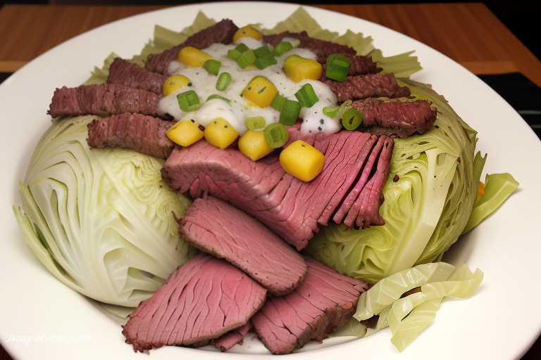 cabbage and corned beef jamaican