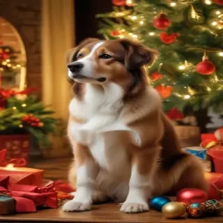 christmas dogs wallpaper