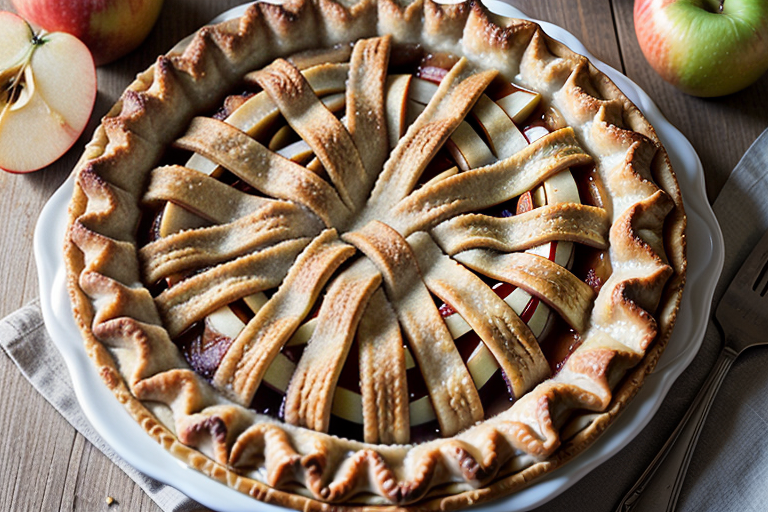 apple pie with graham pie crust