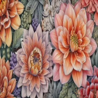 colored drawings of flowers