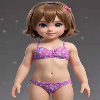 little girl in bikini ai