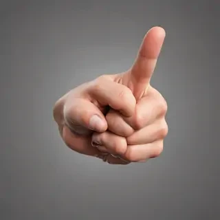 finger pointing png