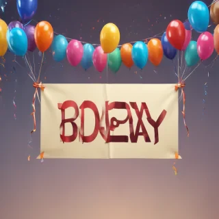 happy birthday banner png